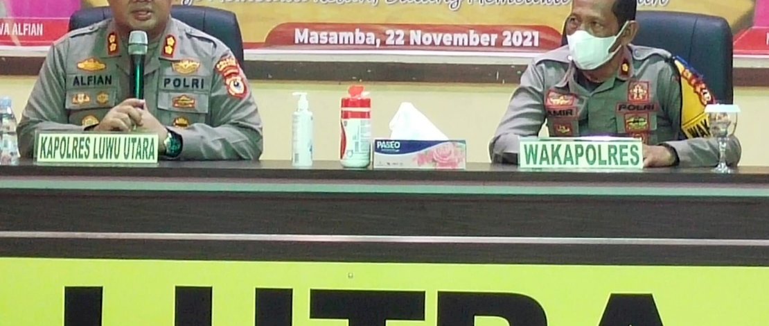 Suasana pisah sambut Kapolres Luwu Utara. 