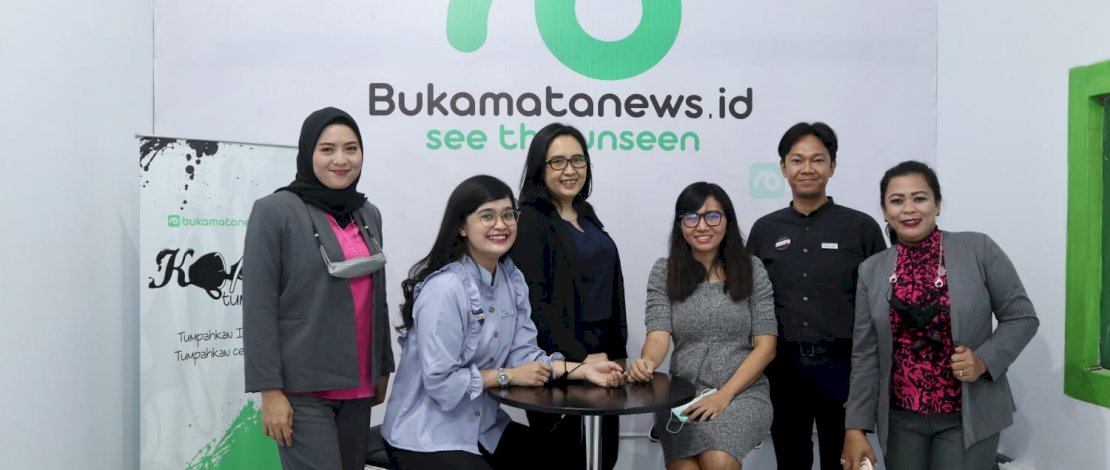 Kunjungan Archipelago International di kantor Bukamatanews.id.