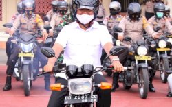 Bersama Kapolres, Bupati Takalar Lepas Pasukan Pengamanan Pilkades Serentak