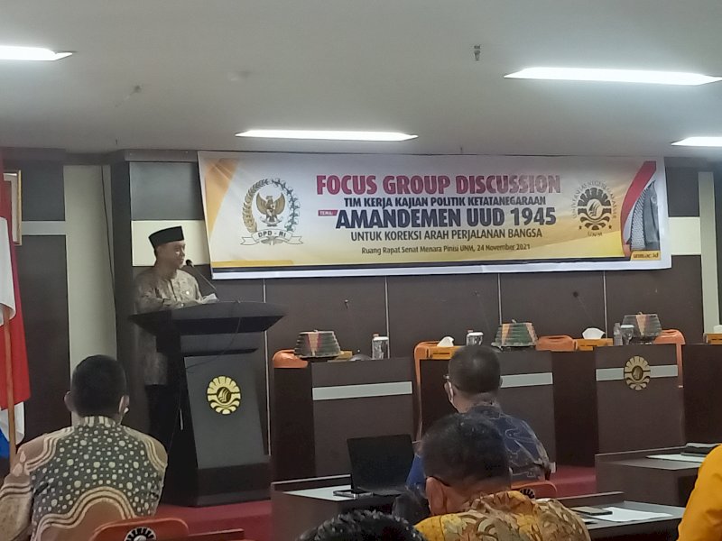 Tim Kerja Kajian Politik Ketatanegaraan DPD-RI Gelar FGD di Kampus UNM 