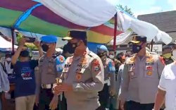 Kapolda Sulsel Kunjungi Lokasi Vaksinasi Massal di Gowa