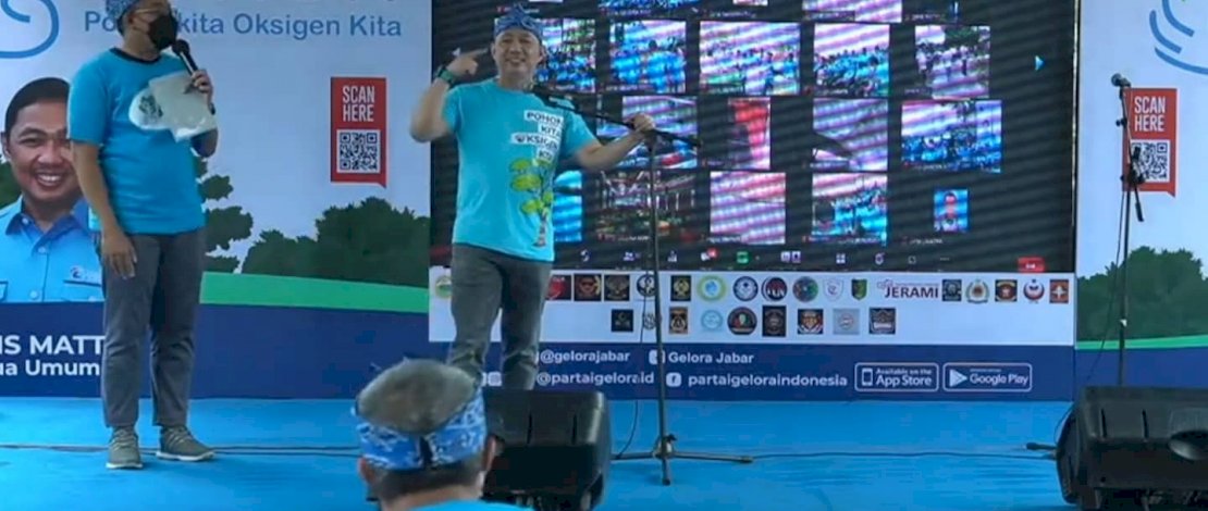 Gerakan Gelora Tanam 10 Juta Pohon di Sub Das Citarik, Kampung Cikoneng.