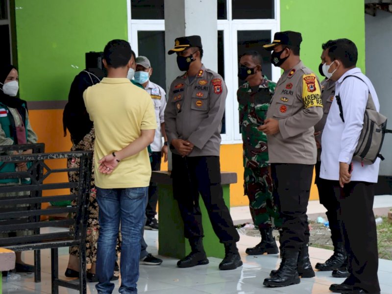 Kapolres Bersama Wabup Jeneponto Pantau Vaksin Serentak di Turatea