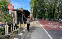 Tindak Lanjuti Kejadian Laka, Kasatlantas Polres Bantaeng Survey Rambu Lalulintas