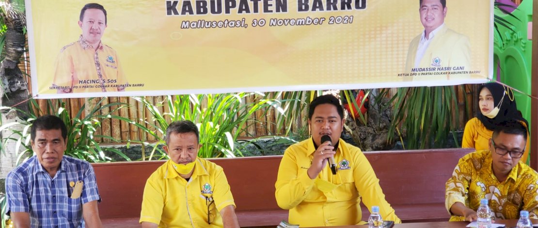 Mudassir Hasri Gani saat menghadiri Muscam Golkar di Mallusettasi, Barru. Mudassir Hasri Gani saat menghadiri Muscam Golkar di Mallusettasi, Barru.
