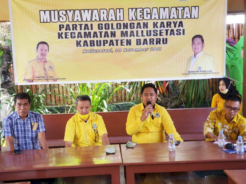 Gelar Muscam Pertama, MHG Gemakan Nama Airlangga Hartarto di Hadapan Masyarakat Mallusetasi