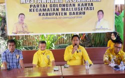 Gelar Muscam Pertama, MHG Gemakan Nama Airlangga Hartarto di Hadapan Masyarakat Mallusetasi