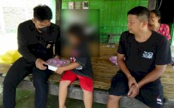 Kapolres Pinrang Salurkan Bantuan ke Korban Pencabulan