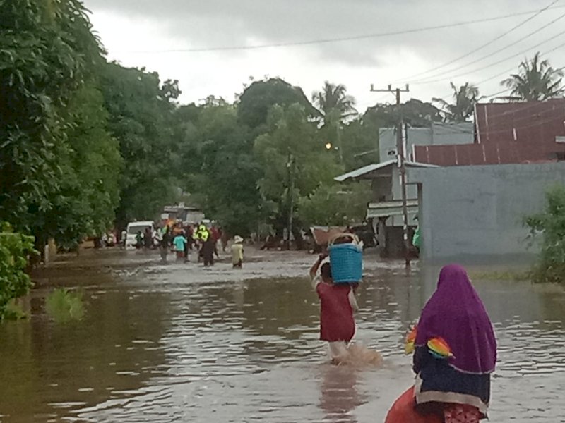 Curah Hujan Tinggi, Ratusan Rumah Terendam Banjir di Jeneponto 
