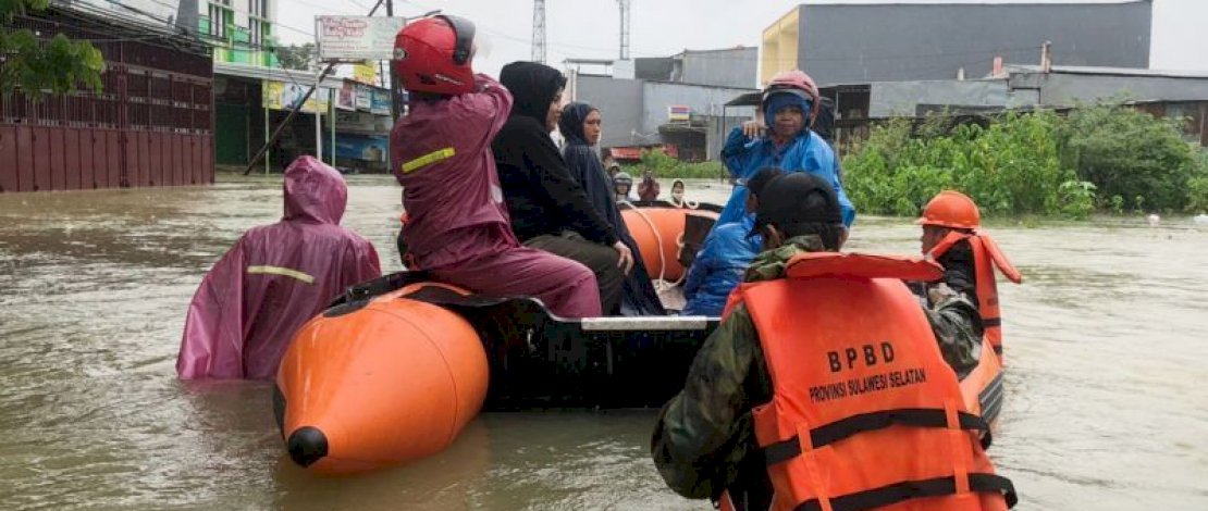 Banjir Melanda, BPBD Makassar Fokus Evakuasi Kelompok Rentan