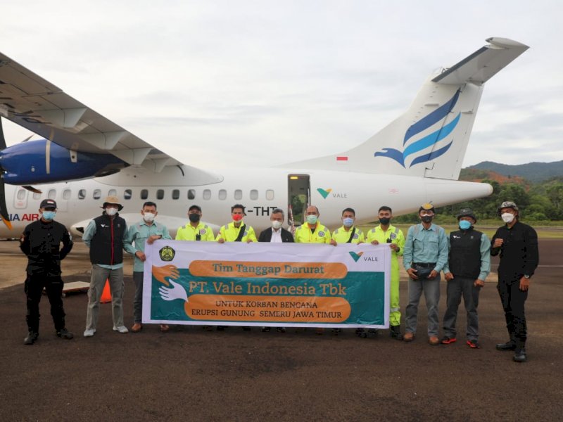 Vale Indonesia Berangkatkan 14 Orang ERG Bantu Korban Erupsi Gunung Semeru 