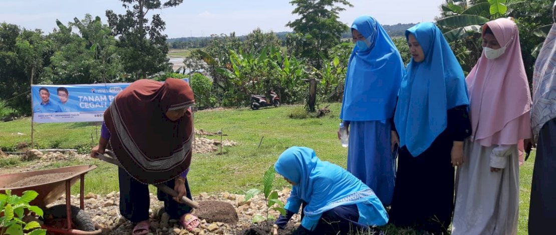 Suasana penanaman pohon di Kabupaten Bone, Sabtu (11/12).