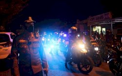 Patroli Skala Besar Polres Palopo, TNI, Satpol PP dan Dishub, Ajak Warga Patuhi Protkes