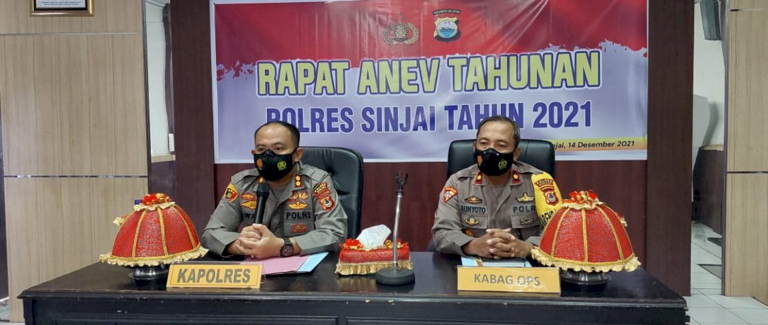 Pimpin Anev Kamtibmas Akhir Tahun, Kapolres Sinjai Tekankan Hal Ini