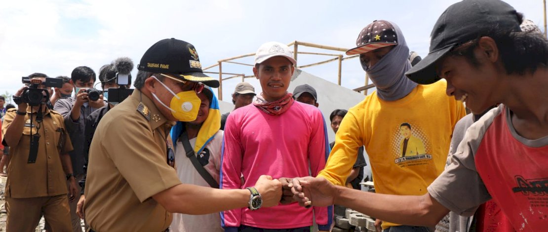 Progres Pembangunan Anjungan Cempae Parepare Capai 82 persen