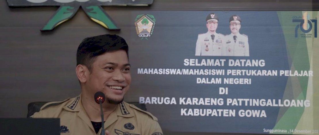Bupati Gowa Berbagi Pengalaman Karir Politik Kepada Puluhan Mahasiswa