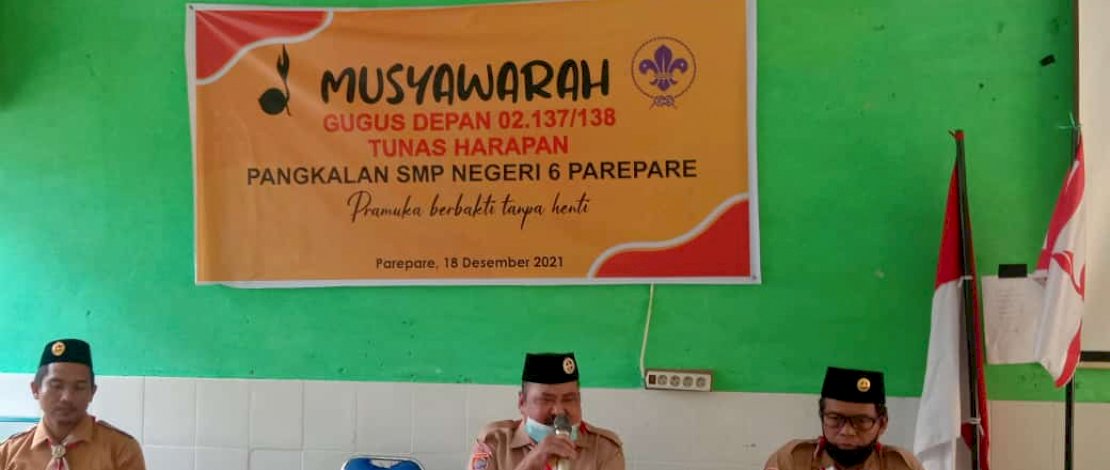 Gudep Tunas Harapan SMP 6 Parepare Diapresiasi Ketua Kwartir Ranting Soreang