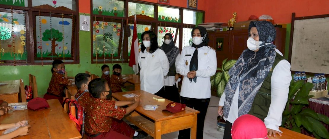 Wawali Fatmawati Rusdi Tinjau pelaksanaan PTM GeNose Siswa Tingkat SD 