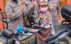 Impian Gadis Kecil Penderita Penyakit Leukimia jadi Polwan Telah Terwujud