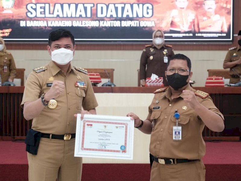 Masuk Top 99 Inovasi Pelayanan Publik 2021, Sahabat Lapor Pemkab Gowa Raih Penghargaan Kemenpan RB