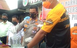 Satuan Narkoba Polres Pinrang Musnahkan 1,6 Kg Shabu-shabu