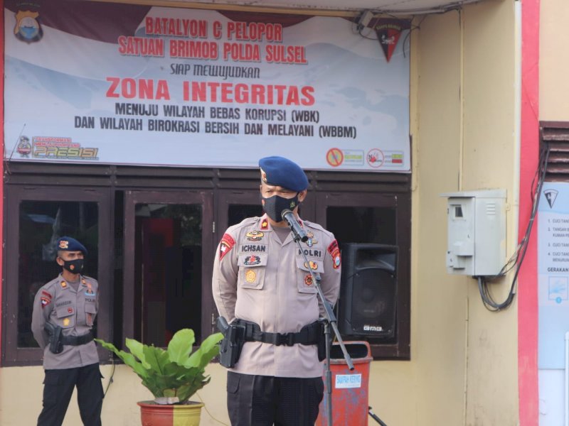 Pimpin Upacara Kenaikan Pangkat, Danyon C: Yang Kurang Baik Harap Dibenahi