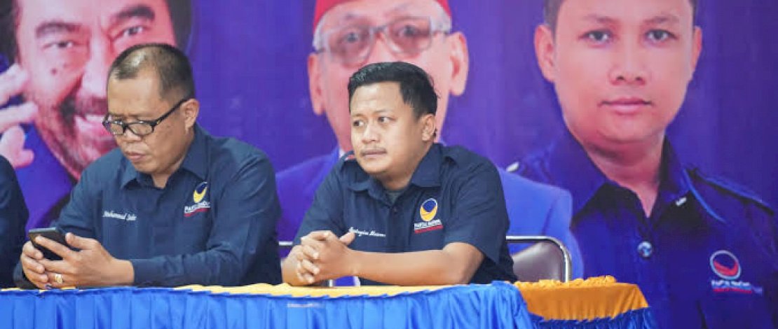 PENGUATAN. Wakil ketua Bidang Media dan Komunikasi Publik DPW NasDem Sulsel, Mustaqim Musma.