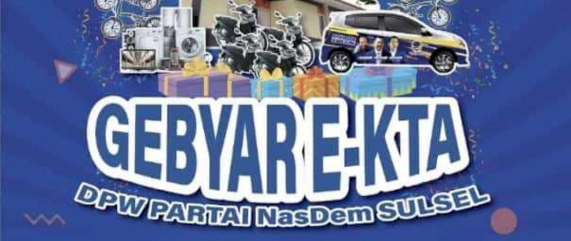 Khusus Pemegang E-KTA, NasDem Sulsel Berbagi Hadiah Motor, Rumah, hingga Mobil