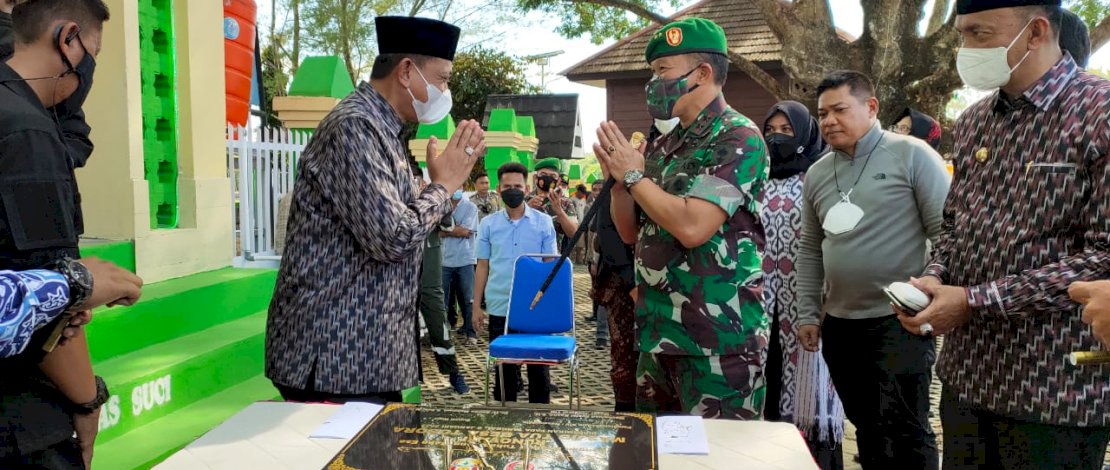Resmikan Bangunan Pelindung Masjid Tua Tosora, Bupati Wajo Apresiasi Bantuan Pangdam Hasanuddin