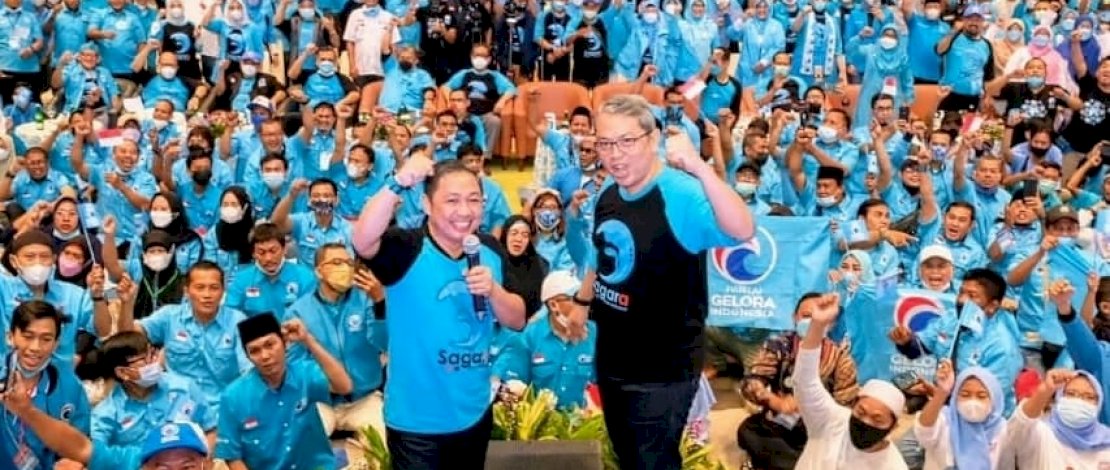 LAUNCHING. Ketua Umum Partai Gelombang Rakyat (Gelora) Indonesia, Anis Matta kembali melaunching satu lagi program aksi, yakni Sagara Movement. 