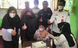 Dilaunching Kapolres Luwu, 150 Siswa SD 25 Radda Divaksin Sinovac