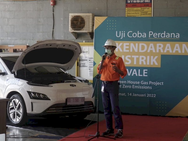 Komitmen Praktik Berkelanjutan, PT Vale Uji Coba Mobil Listrik di Area Operasional