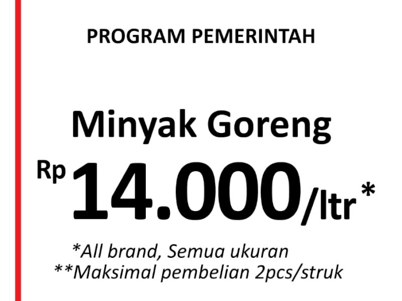 Hari Ini, Minyak Goreng Rp14.000 per Liter Bisa Dibeli di Ritel Modern 