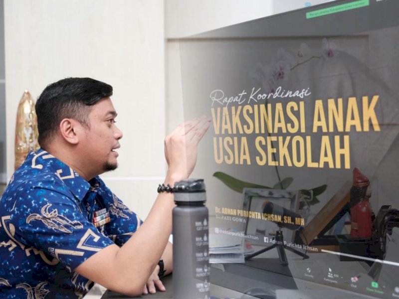 Bupati Gowa Dorong Percepatan Vaksinasi Covid-19 Anak Usia 6-11 Tahun
