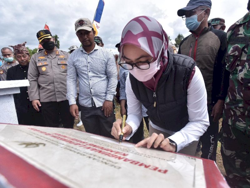 Tugu Keserasian Sosial Kemensos Kini Hadir di Seko