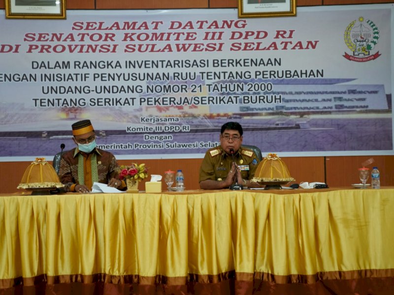 Kunker ke Sulsel, Wakil Ketua Komite III DPD RI Minta Masukan Soal Serikat Pekerja