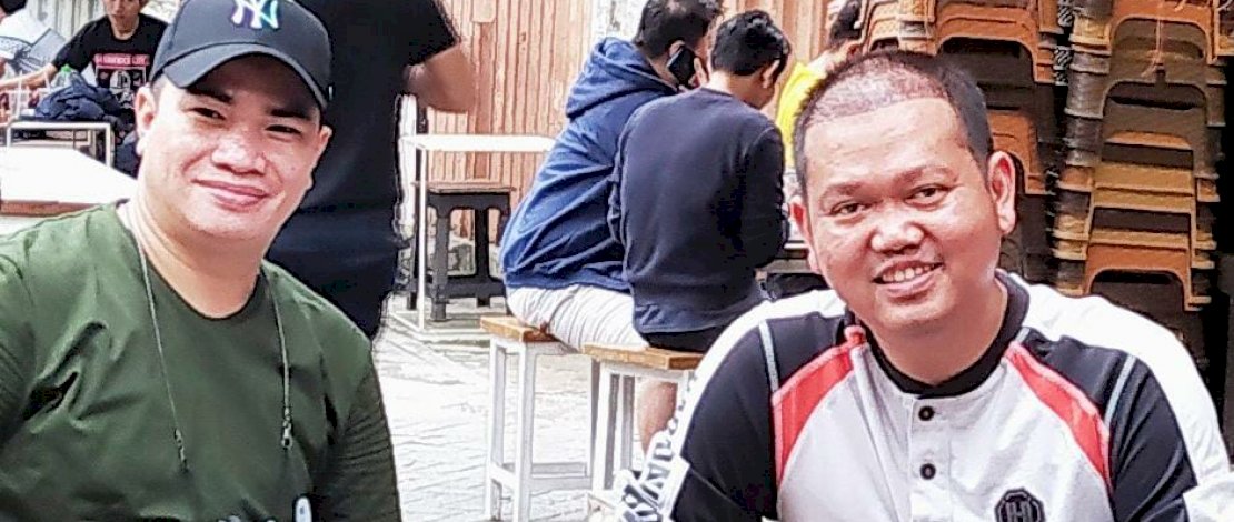 Kader PDIP Nursalam bersama Kepala Baguna PDIP Sulsel, dr Fadli Ananda.