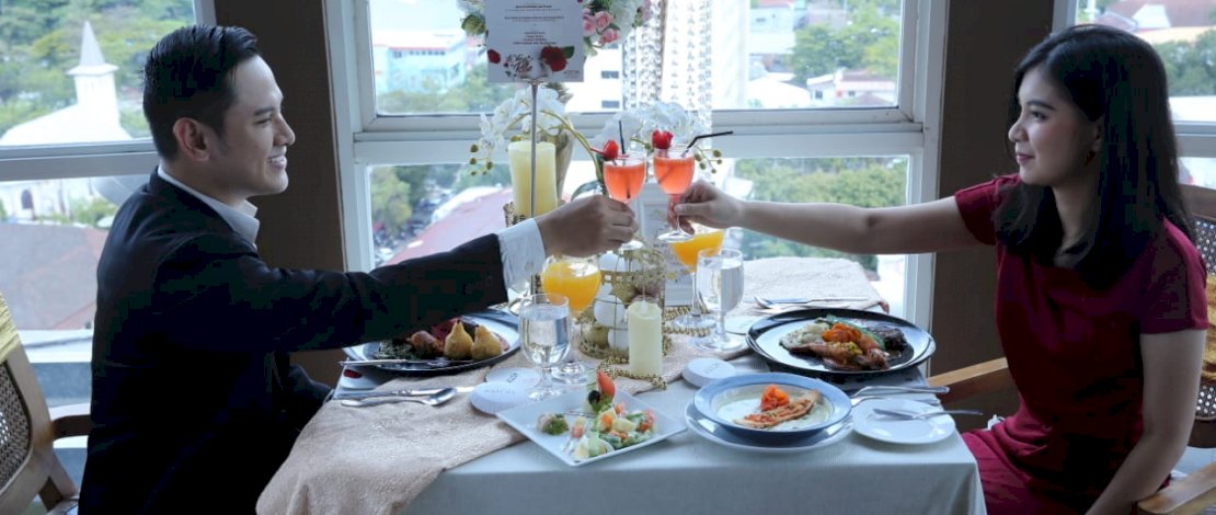 Aston Makassar menawarkan paket makan malam romantis, tepat pada tanggal 14 Februari 2022, di ON20 Hall & Dine.