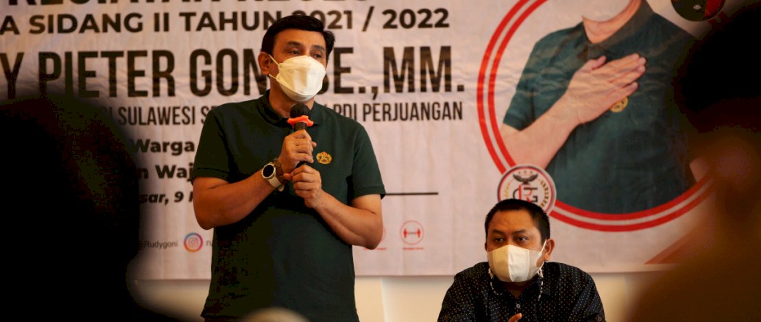 Anggota DPRD Sulsel, Rudy P Goni (RPG), melaksanakan reses di Kelurahan Ende, Kecamatan Wajo, Kota Makassar, Rabu, 9 Februari 2022. Anggota DPRD Sulsel, Rudy P Goni (RPG), melaksanakan reses di Kelurahan Ende, Kecamatan Wajo, Kota Makassar, Rabu, 9 Februari 2022.