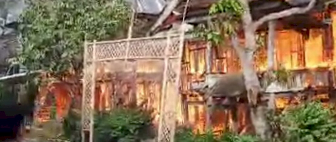 Empat unit rumah panggung hangus terbakar di Dusun Bontorannu, Desa Lebangmanai Utara, Kecamatan Rumbia, Kabupaten Jeneponto, Rabu, 9 Februari 2022. Empat unit rumah panggung hangus terbakar di Dusun Bontorannu, Desa Lebangmanai Utara, Kecamatan Rumbia, Kabupaten Jeneponto, Rabu, 9 Februari 2022.