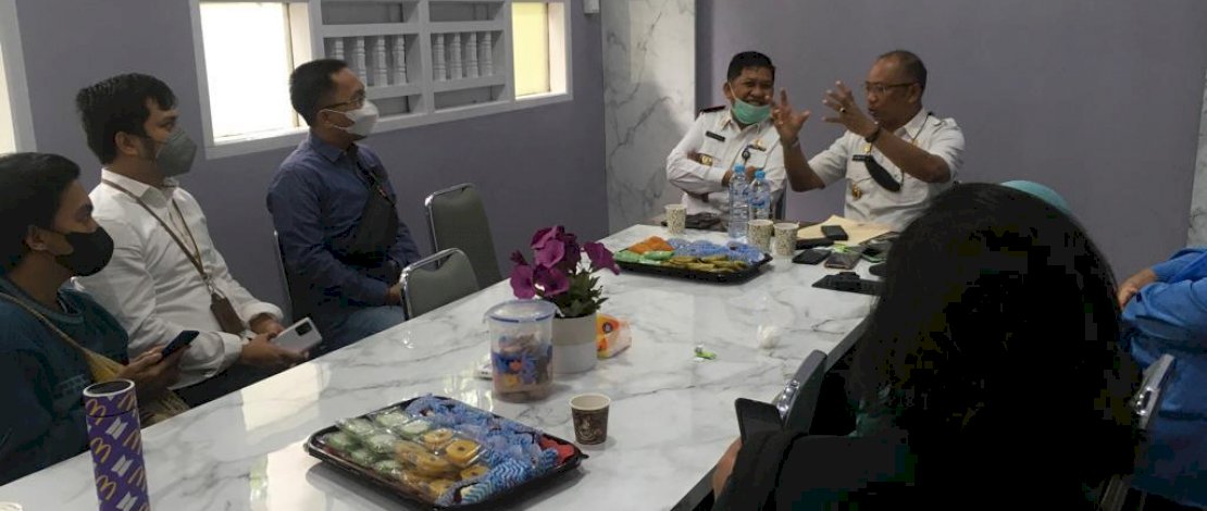 Kepala Dinas Perdagangan Sulsel, Ashari Fakhsirie Radjamilo, pada acara Coffee Morning dengan sejumlah wartawan, yang difasilitasi Dinas Kominfo SP Sulsel, di Ruang  Media Center, Kantor Gubernur Sulsel, Kamis, 9 Februari 2022.