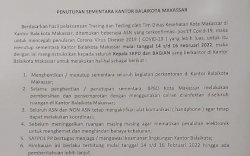 Wali Kota dan Sejumlah ASN Terkonfirmasi Positif Covid, Kantor Balaikota Makassar Ditutup Sementara