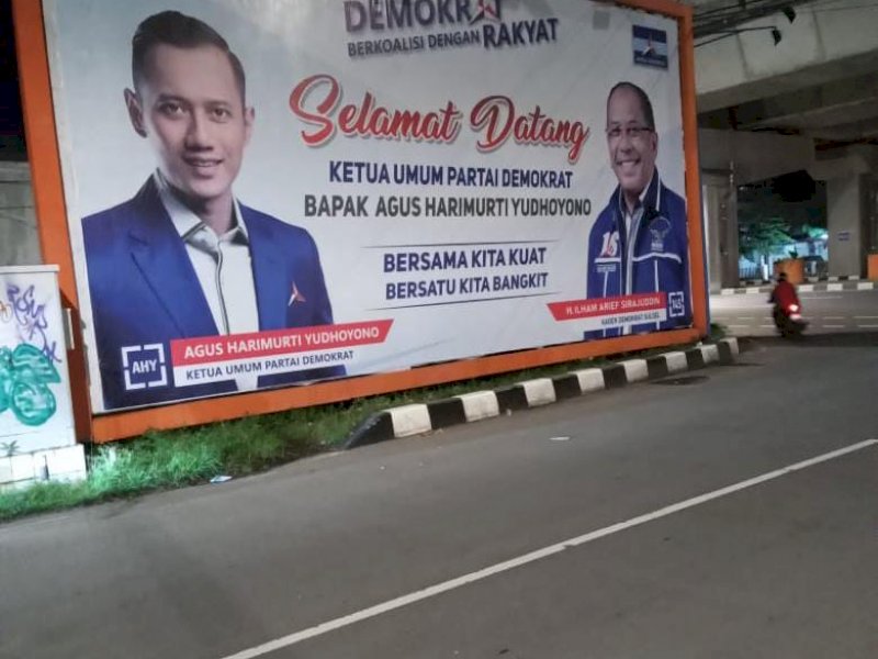 Sambut AHY, 10 Baliho Raksasa IAS Tersebar di Makassar