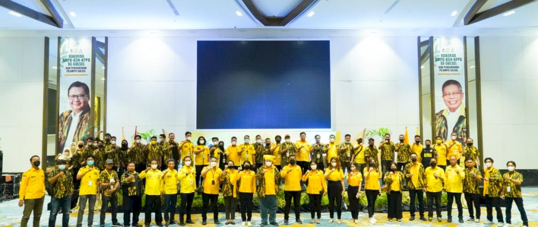  Kado Spesial HUT ke 20, AMPG Sulsel Kini Punya Ribuan Pengurus Siap Menangkan Partai Golkar 