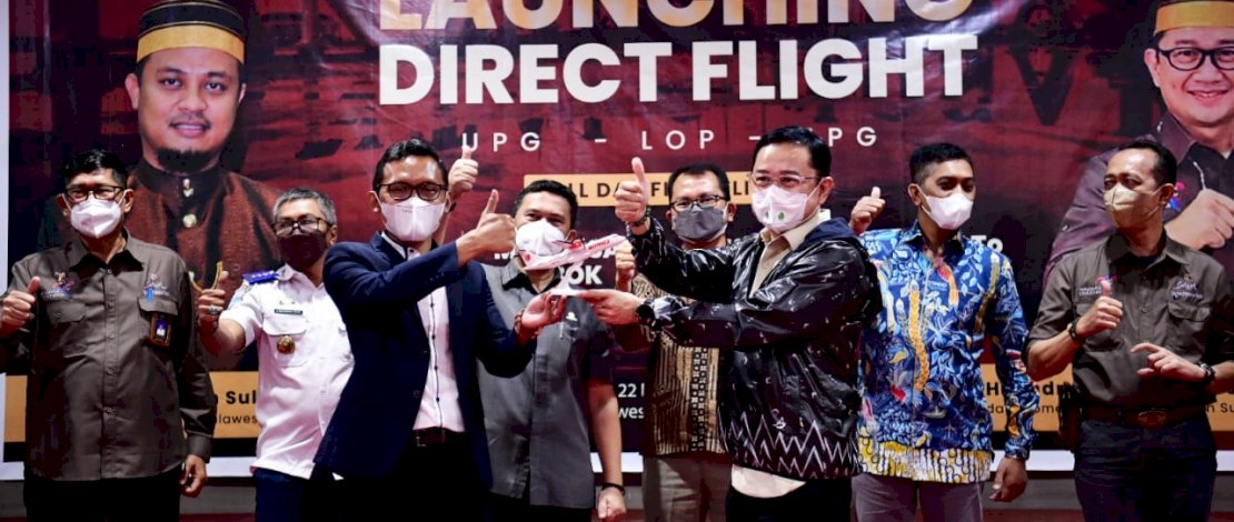 Launching direct flight Makassar - Lombok - Makassar, Selasa, 22 Februari 2022.