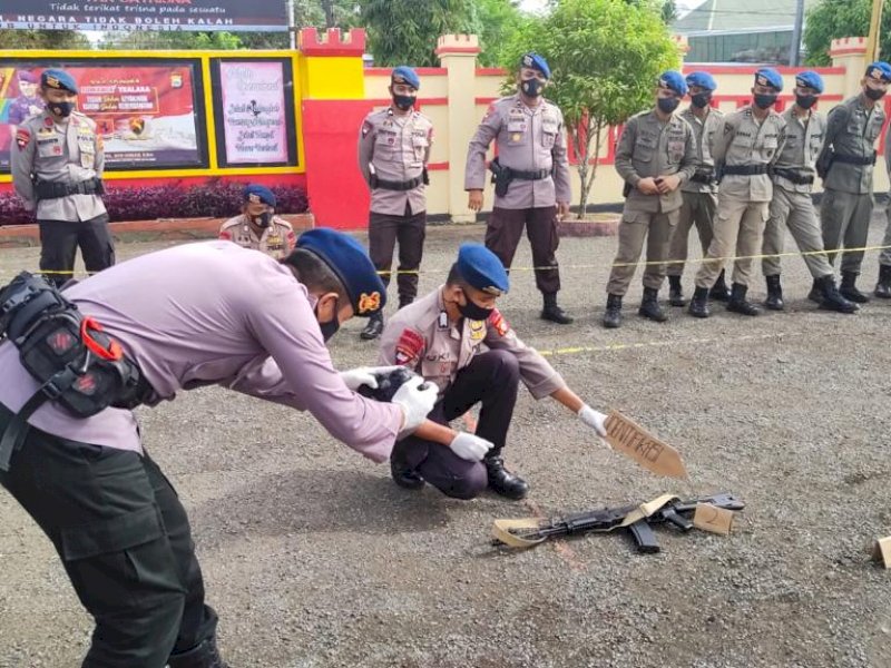 Brimob Bone Gelar Latihan TPTKP dan Olah TKP, Ini Tujuannya