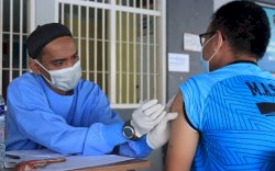 361 Orang WBP Rutan Makassar Disuntik Vaksinasi Booster 