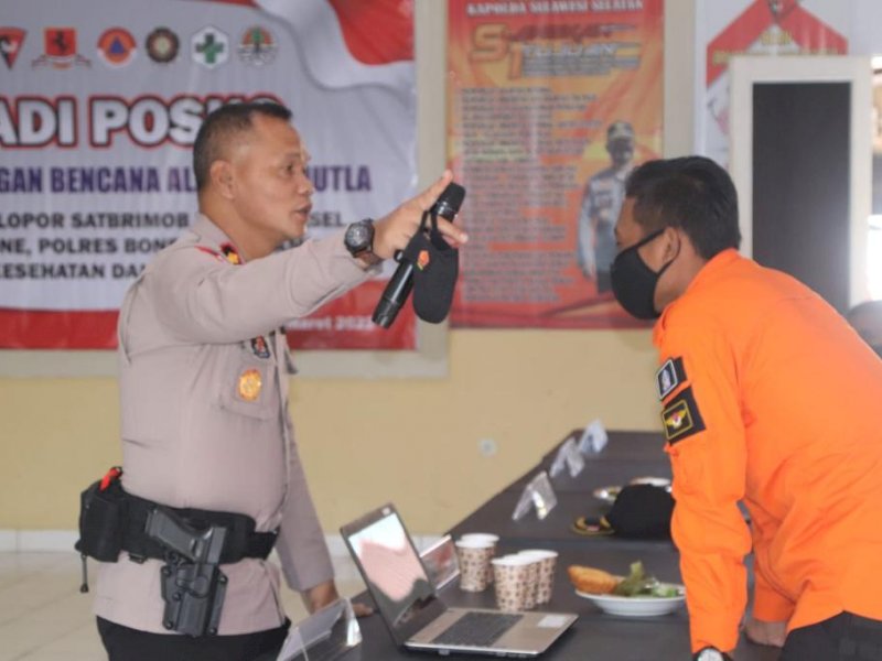 Perkuat Sinergitas, Brimob Bone Gelar Gladi Posko Penanggulangan Bencana Alam Dan Karhutla
