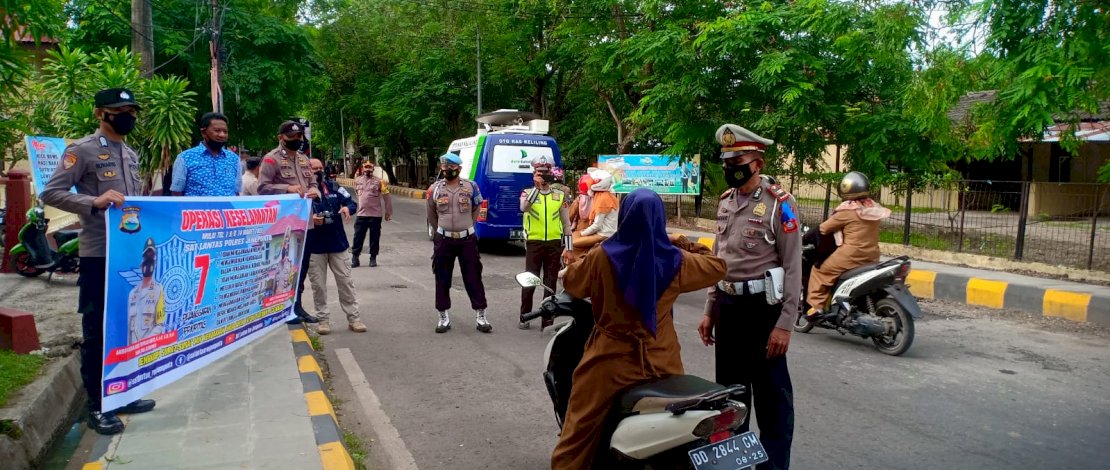 Satuan Lalu Lintas Polres Jeneponto menggelar operasi keselamatan tahun 2022, Selasa 8 Maret 2022/Ist