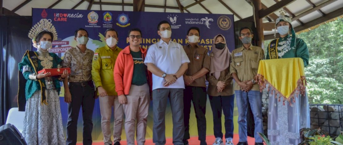 Pelatihan Peningkatan Kapasitas Homestay di Desa Wisata Rumbia, yang dibuka Direktur Pengembangan Destinasi II Kemenpraekraf RI, Dr Wawan Gunawan, Jumat, 11 Maret 2022.